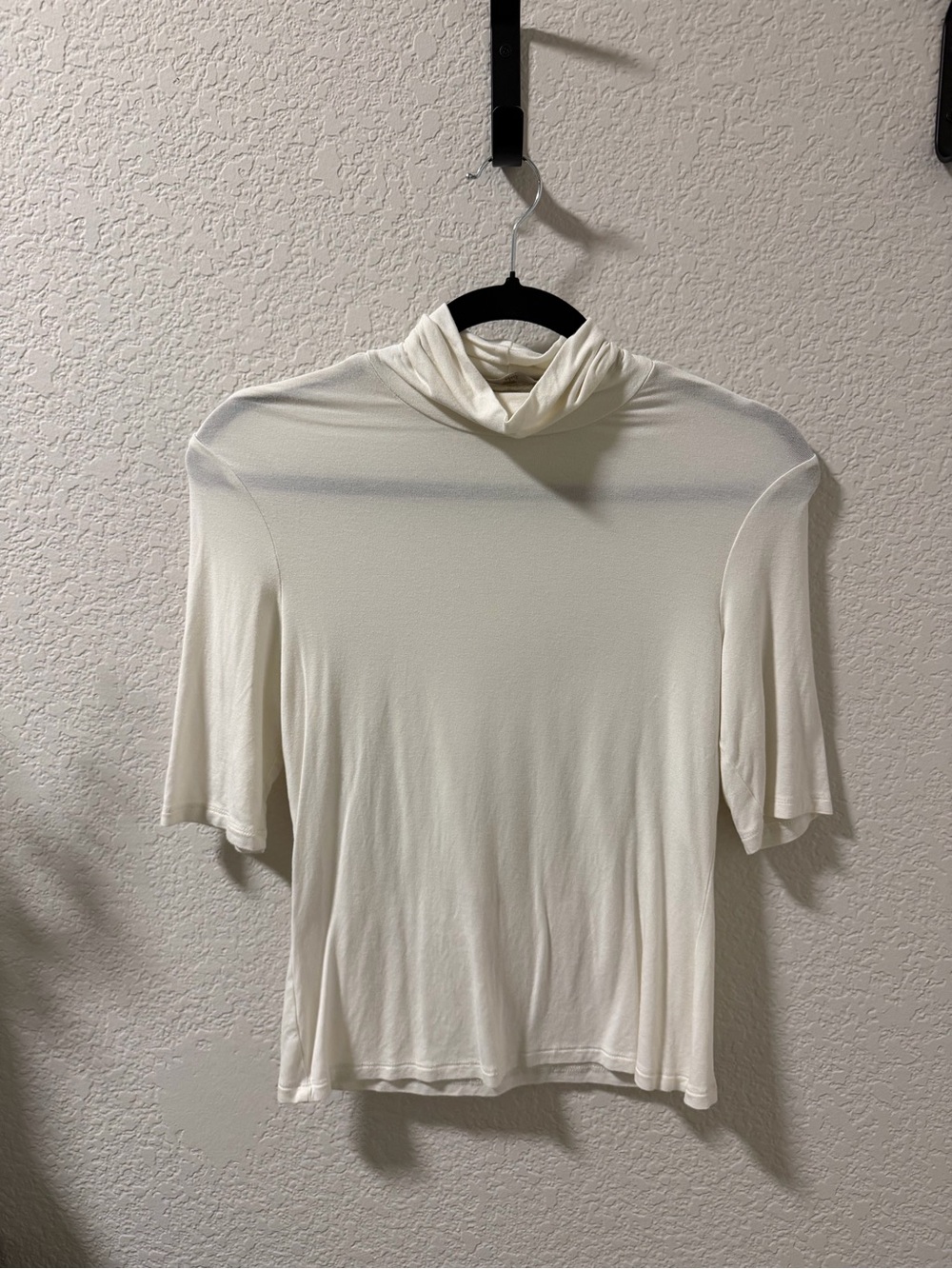 Mock Neck Top White